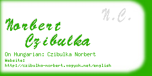 norbert czibulka business card